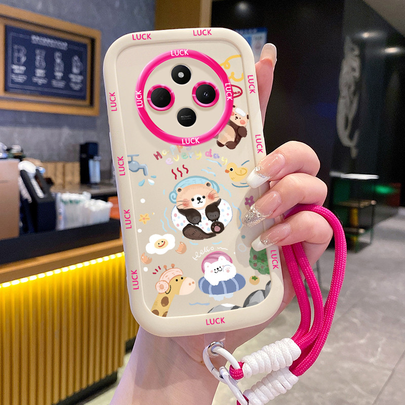 เคสสำหรับ Xiaomi Redmi 14C 5G A4 5G A14R 5G POCO C75 5G POCO M7 5G เคสโทรศัพท์สัตว์น่ารักซิลิโคนสายคล้องกันกระแทก