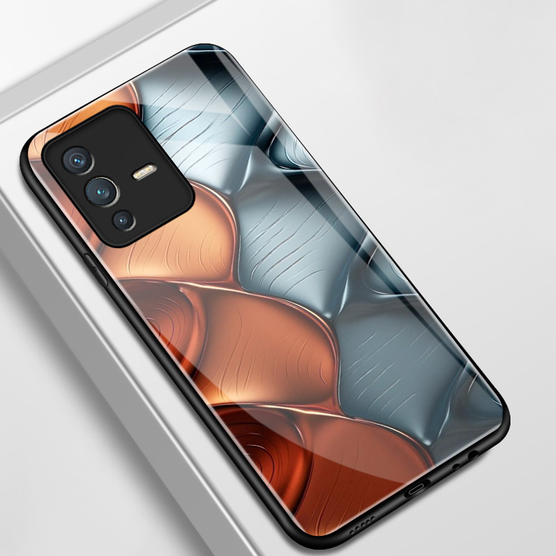 เคสสำหรับ VIVO V23 5G V23i 5G V23E 4G V23E 5G Y75 เคสโทรศัพท์สร้างสรรค์เปลือกแก้วกันกระแทก
