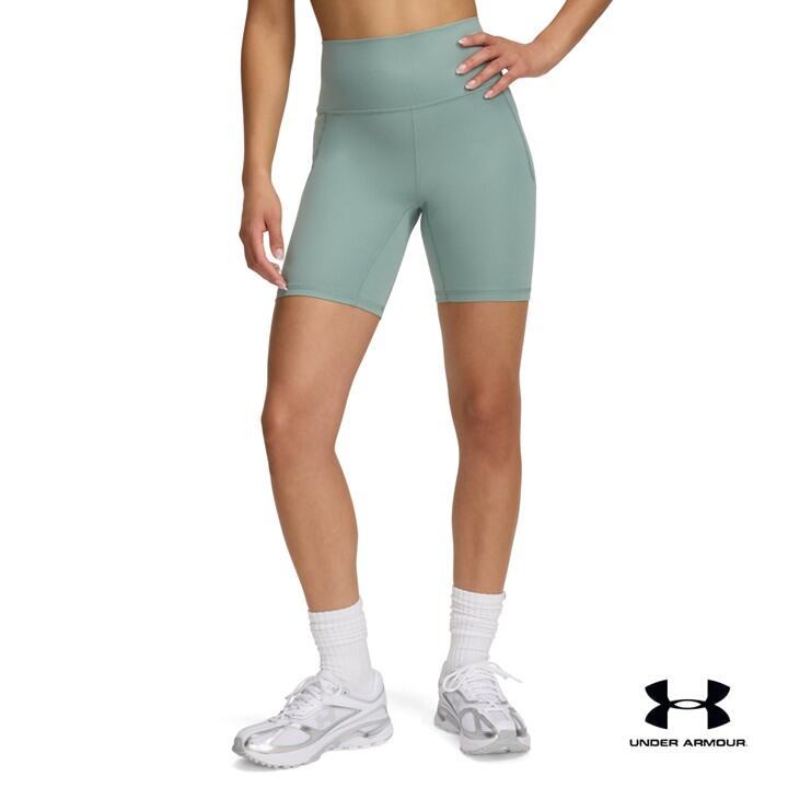 Under Armour กางเกงปั่นจักรยานขาสั้น 7 นิ้วสำหรับผู้หญิง UA Meridian ราคา ถูกที่สุด ดีลบีเคเค