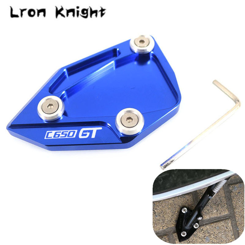 สําหรับ BMW C650GT C650 GT C600 Sport 2012 2013 2014 2015 รถจักรยานยนต์ CNC Kickstand ขาตั้ง Extension Pad แผ่น