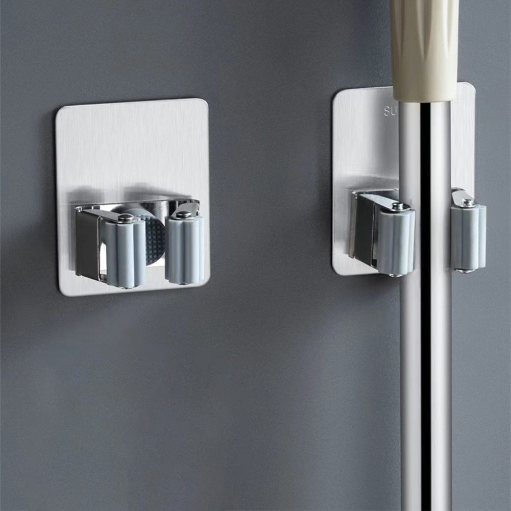[BIG DISCOUNT] Mop Holder Rack Wall Clip Hook Brush Broom Hanger Kitchen Organizer
