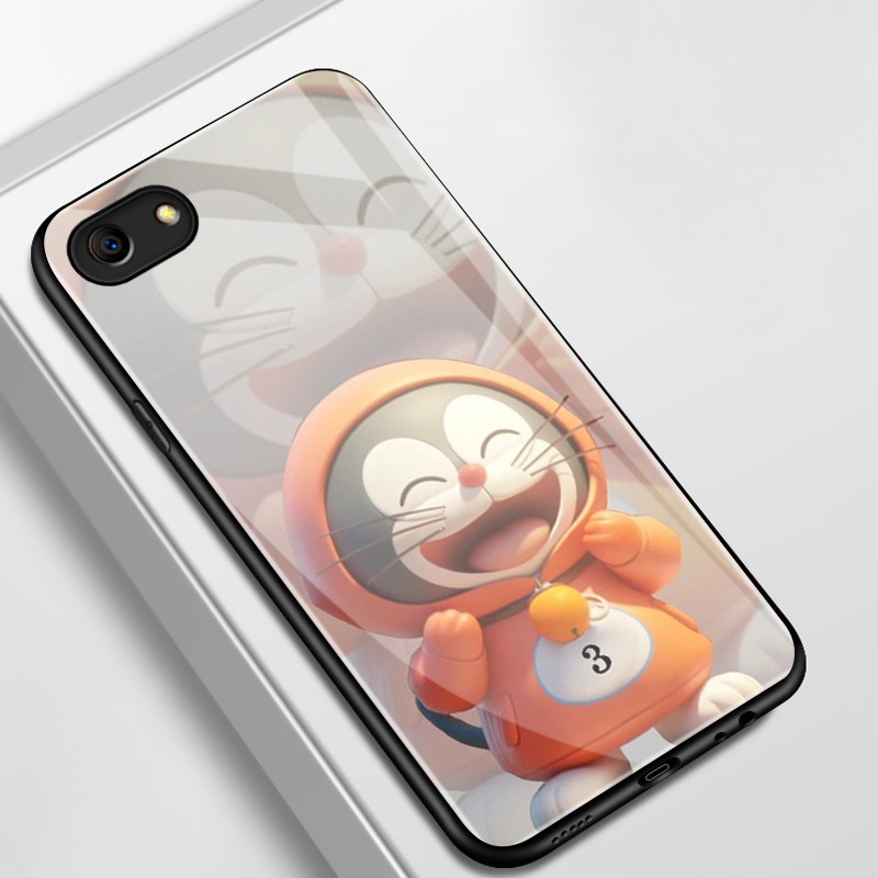 เคสสำหรับ OPPO A83 2018 A1 2018 เคสโทรศัพท์แมวเปลือกแก้วกันกระแทก