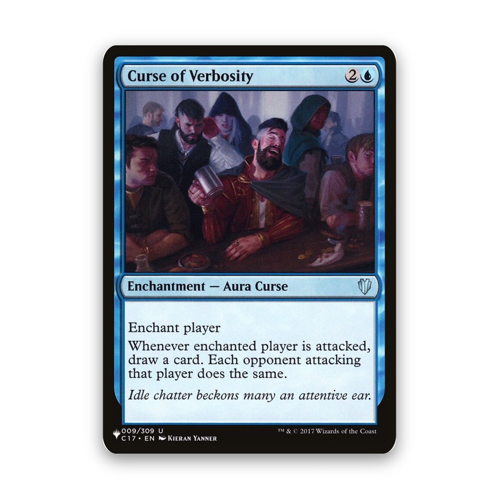 [MTG] Curse of Verbosity (#C17-9) [PLST] [BLUE] [UNCOMMON] [NORMAL] | Magic the Gathering