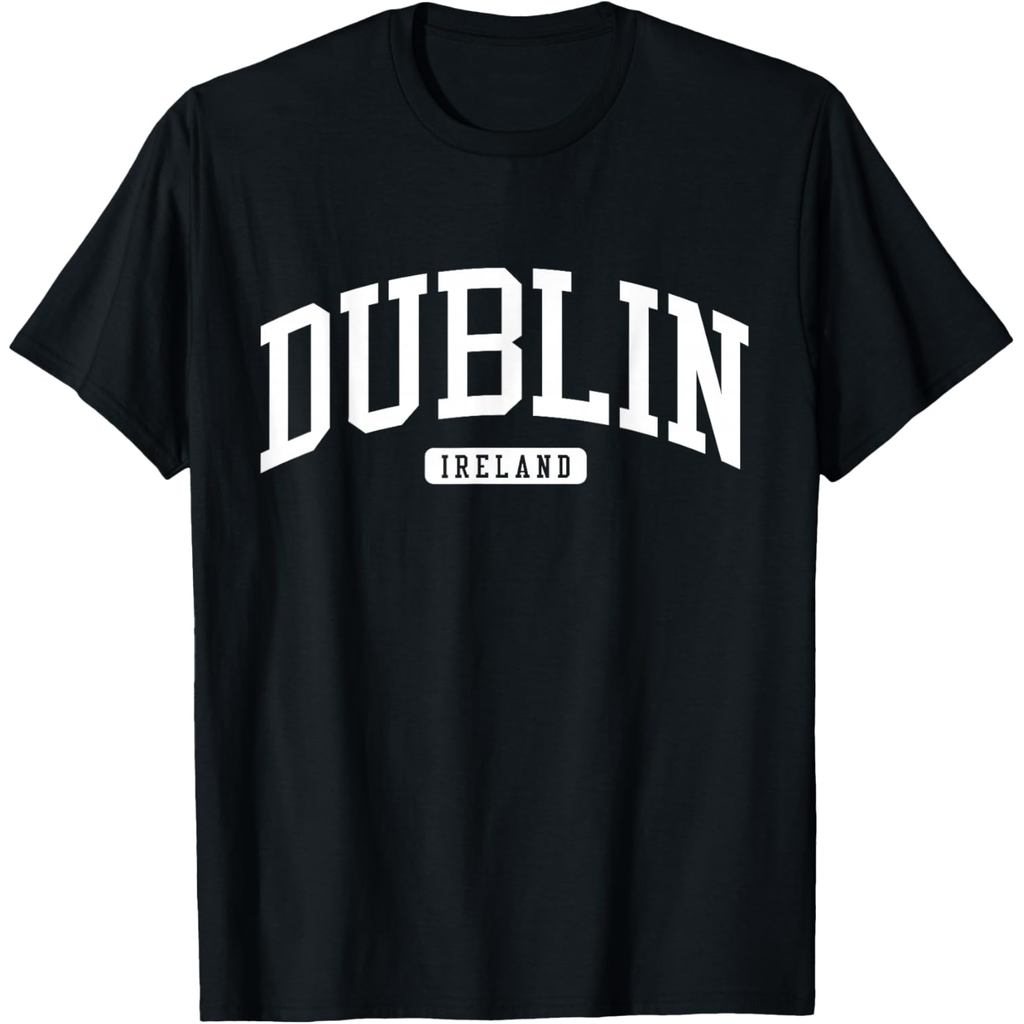 เสื้อยืดผ้าฝ้ายผู้ชาย Dublin Ireland College University Style T-Shirt