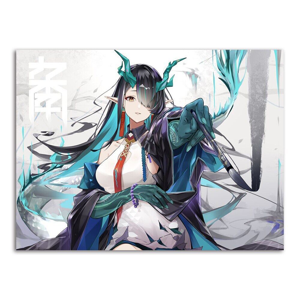 โปสเตอร์ผ้าใบ Arknights Dusk Wall Art ภาพวาดโปสเตอร์และพิมพ์ภาพผนังสําหรับตกแต่งบ้าน