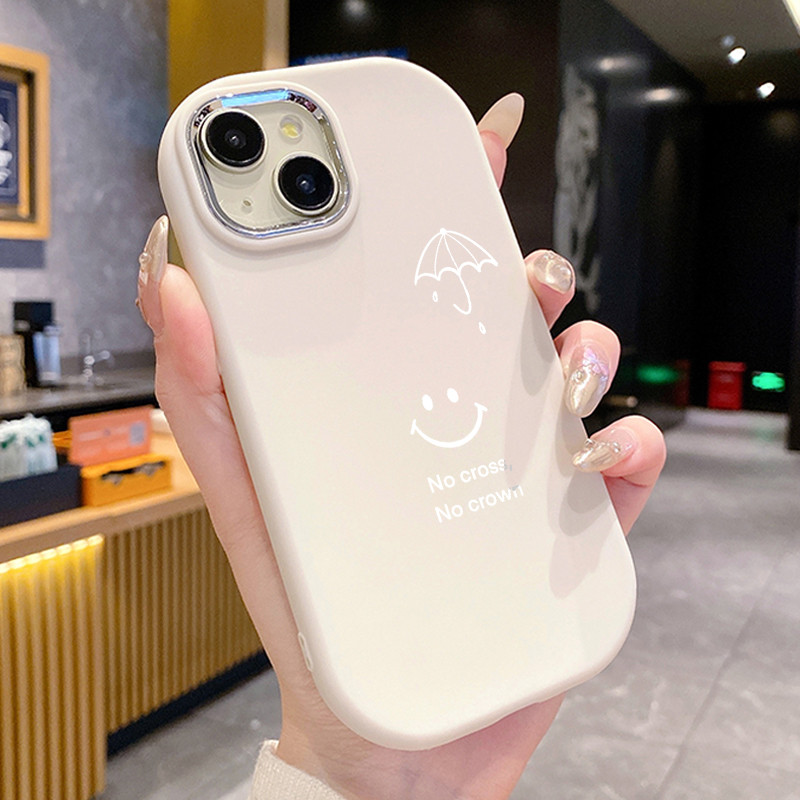 เคสสำหรับ Realme C53 C51 C51s Narzo N53 Note 50 เคสโทรศัพท์รอยยิ้มสวนร่มกันกระแทกกลมและอ้วน - รูปที่ 4