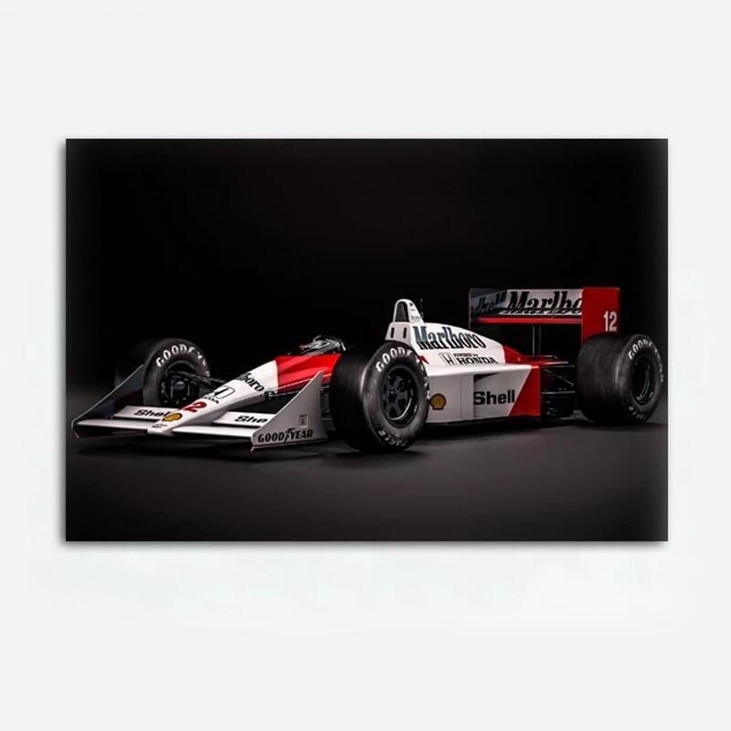 Mclaren Honda Formula One F โปสเตอร์รถแข่ง Wall Art ผ้าใบพิมพ์ภาพวาดกีฬาภาพสําหรับห้องนั่งเล่นตกแต่ง