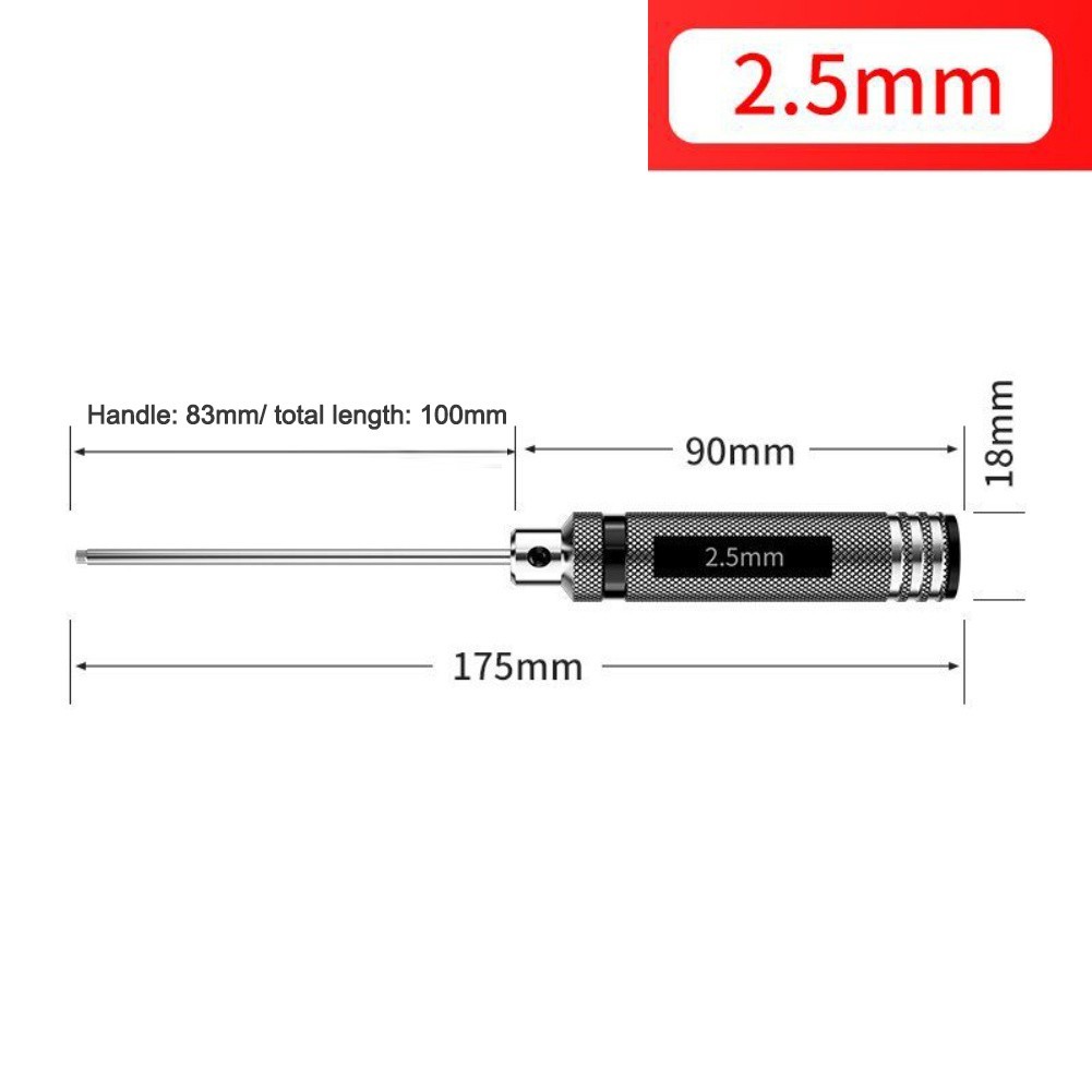 Big 1/7PCS H0.9-H3 Hex ไขควงประแจบิตสําหรับ RC รุ่นเครื่องบินซ่อมเครื่องมือ