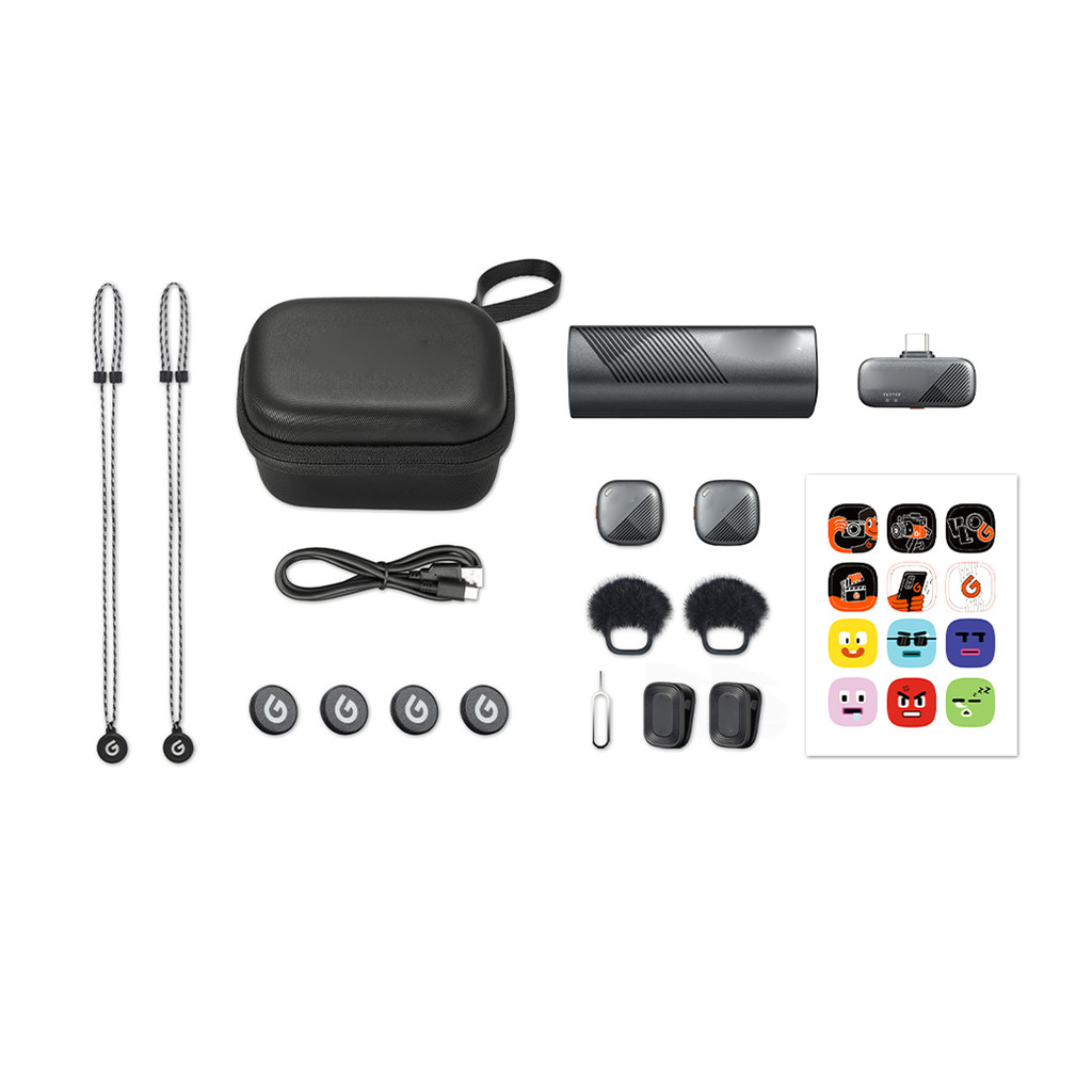 Godox Cube-SC Kit2 One-Trigger-Two 2.4Gไมโครโฟนไร้สายระบบแม่เหล็กMiniไมโครโฟนDual-โหมดลดเสียงรบกวน 3