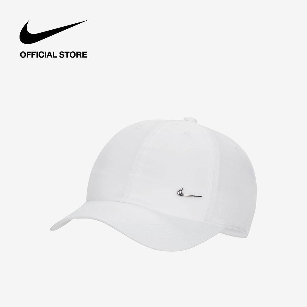 Nike Dri-FIT Older Kids' Club Unstructured Metal Swoosh Cap - White [FB5064-100]