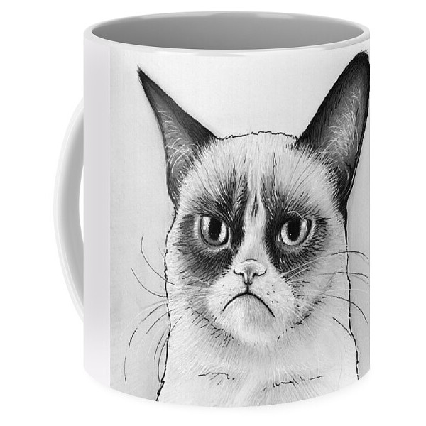 แก้วกาแฟ Grumpy Cat Portrait