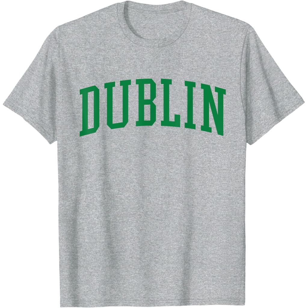 เสื้อยืดผ้าฝ้ายผู้ชาย Dublin Ireland Classic Grey Vintage T-Shirt