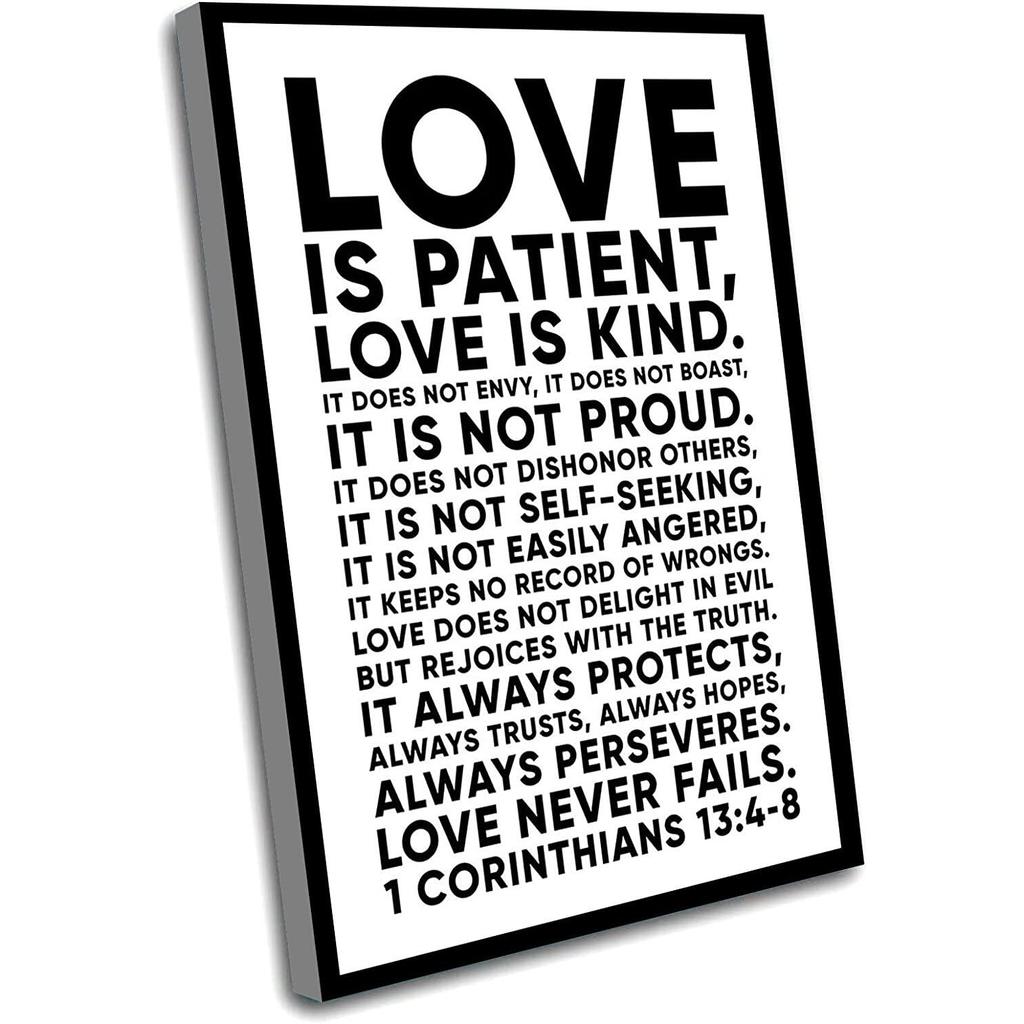 Nursery Wall Art Envelopeinspiration Wall Decor1 Corinthians 13 4 8bible Verse Printlove Is Patentiv