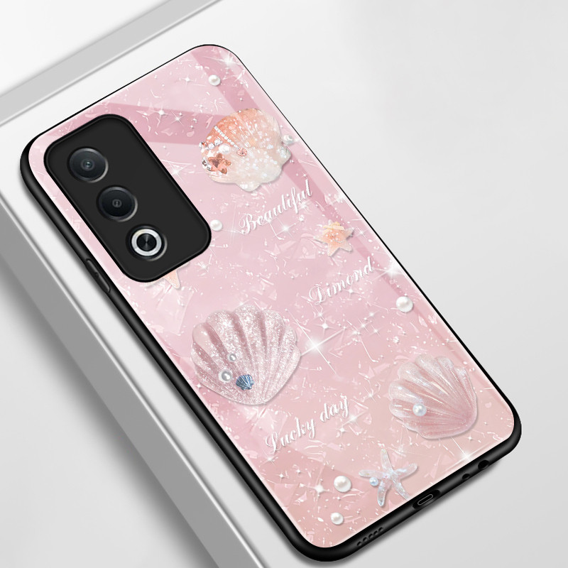 เคสสำหรับ OPPO A3 Pro 5G A80 5G เคสโทรศัพท์เปลือกหอยปลาดาวเปลือกแก้วกันกระแทก