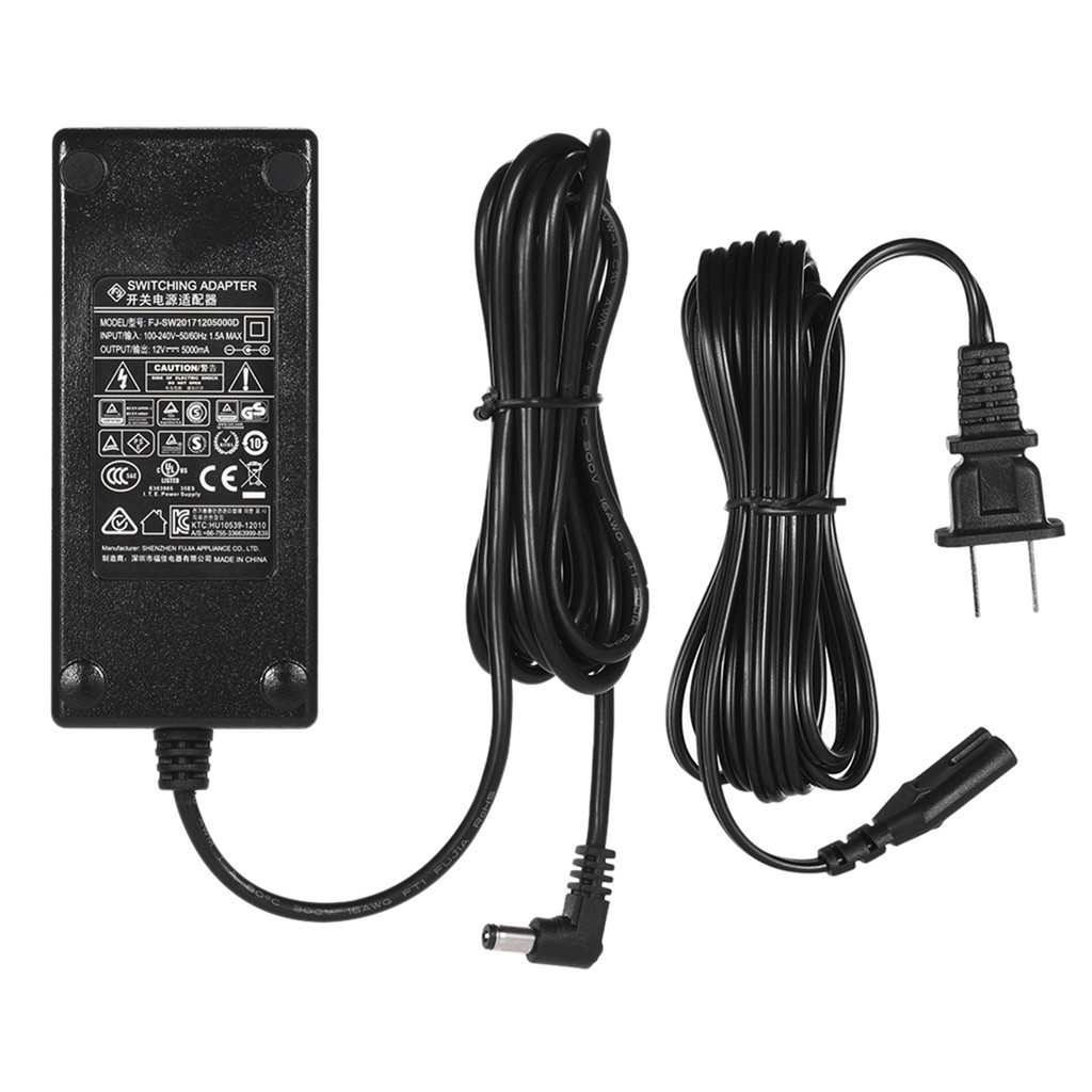 YONGNUO FJ 12V 5A อะแดปเตอร์ไฟ AC พร้อม AU ปลั๊กแรงดันไฟฟ้ากว้าง 100-240V สําหรับ YN600L Series YN30