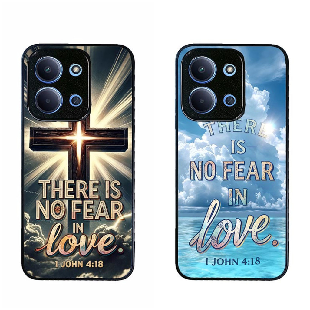 เคสโทรศัพท์สําหรับ Redmi 15C Bible verse 1 John 4 18 ความงามการป้องกันสีดํา
