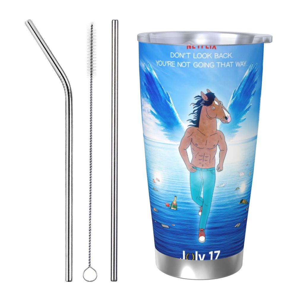 Bojack 20oz รถ Tumblers พร้อมฝาปิดของขวัญสําหรับผู้หญิงสาวลูกสาวน้องสาวสัตว์คนรักคริสต์มาสวันเกิด