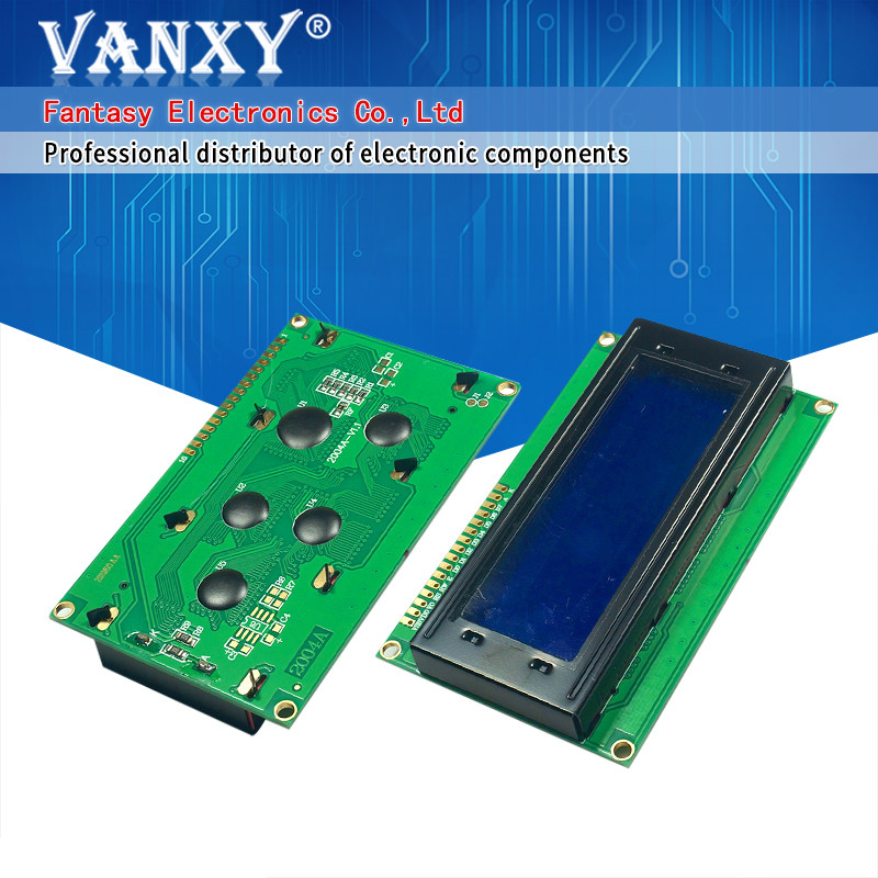 1pcs LCD Board 2004 20*4 LCD 20X4 5V หน้าจอสีฟ้า blacklight LCD2004 จอแสดงผลโมดูล LCD 2004 ใหม่