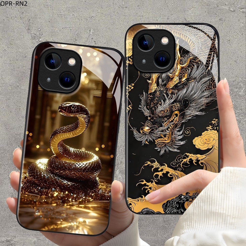 เคส For OPPO Reno 8 8Z 8T 7 7Z 6 6Z 5 4 4Z 2 2F Pro 4G 5G เคสโทรศัพท์ เคสมือถือ เคสออปโป้ เคสแข็ง Phone Glass Case BLK