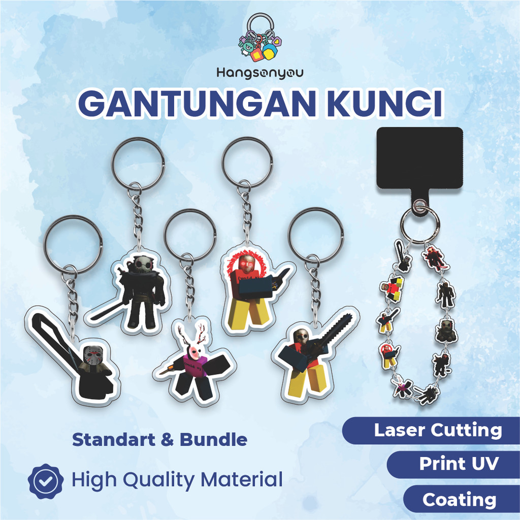 GANTUNGAN ROBLOX FORSAKEN SLASHER / JASON PURSEER SKIN พวงกุญแจอะคริลิคน่ารักพวงกุญแจอะคริลิคสําหรับ
