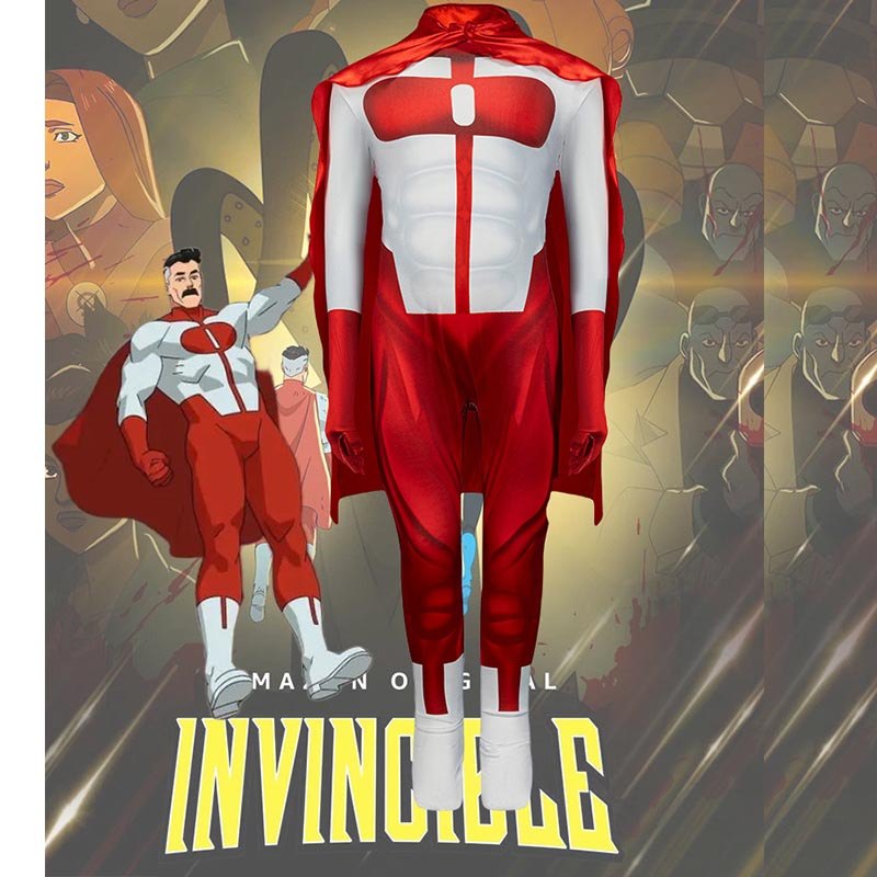 คอสเพลย์จั๊มสูท Halloween Omniman กับ Cape สไตล์ซูเปอร์ฮีโร่