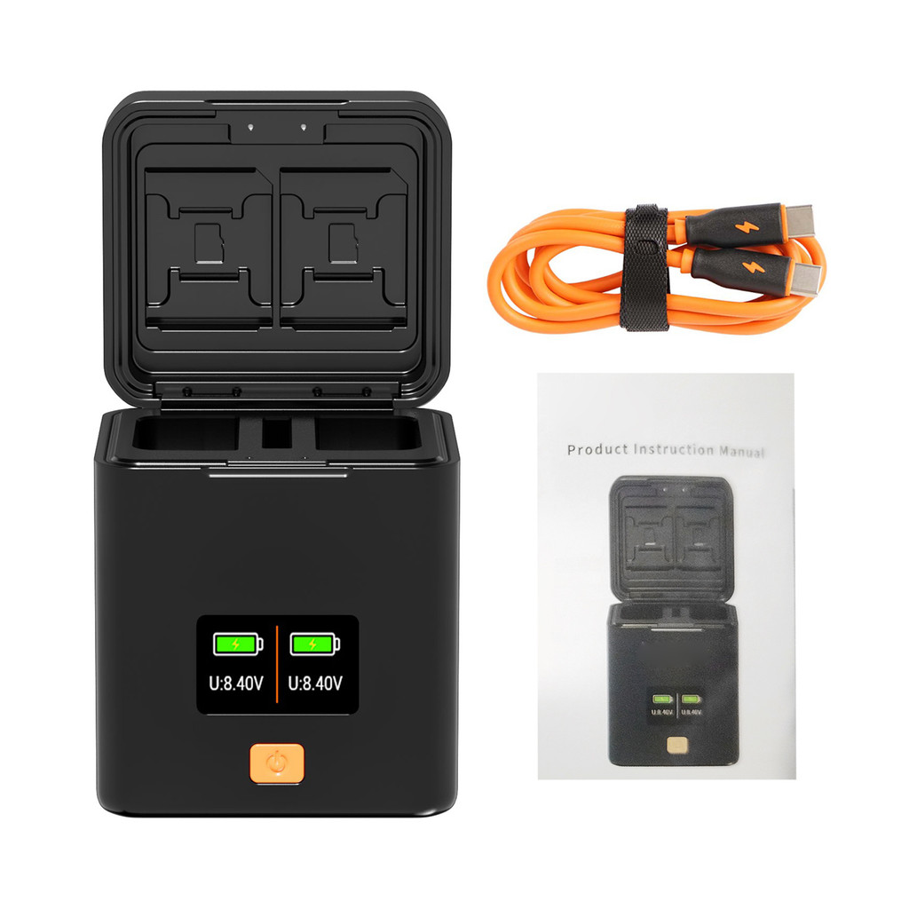 แบตเตอรี่กล้องสําหรับ NP-W126 NP-W126S แบตเตอรี่ 2 ช่องชาร์จพร้อมช่องใส่การ์ดหน้าจอ OLED PD Fast Box