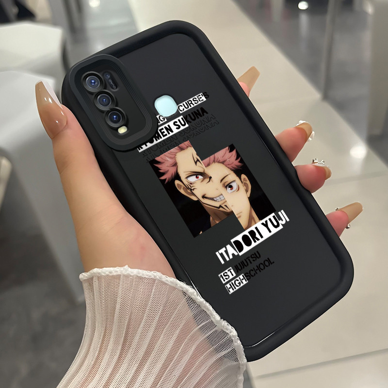 เคสสำหรับ VIVO Y50 Y30 Y30i เคสโทรศัพท์ตัวละครในอนิเมะสามสีซิลิโคนกันกระแทก