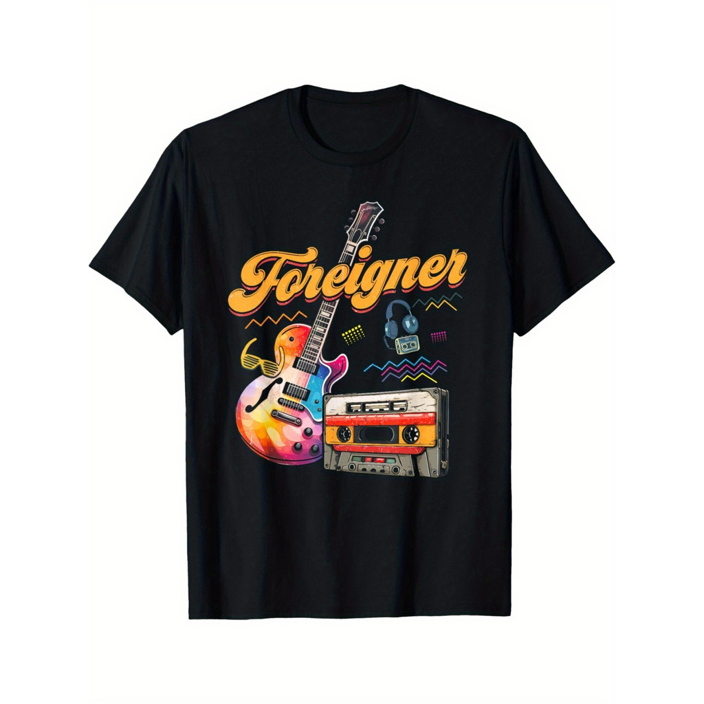 Vintage Foreigner Vintage Cassette 90s Rock Music Retro เสื้อยืด