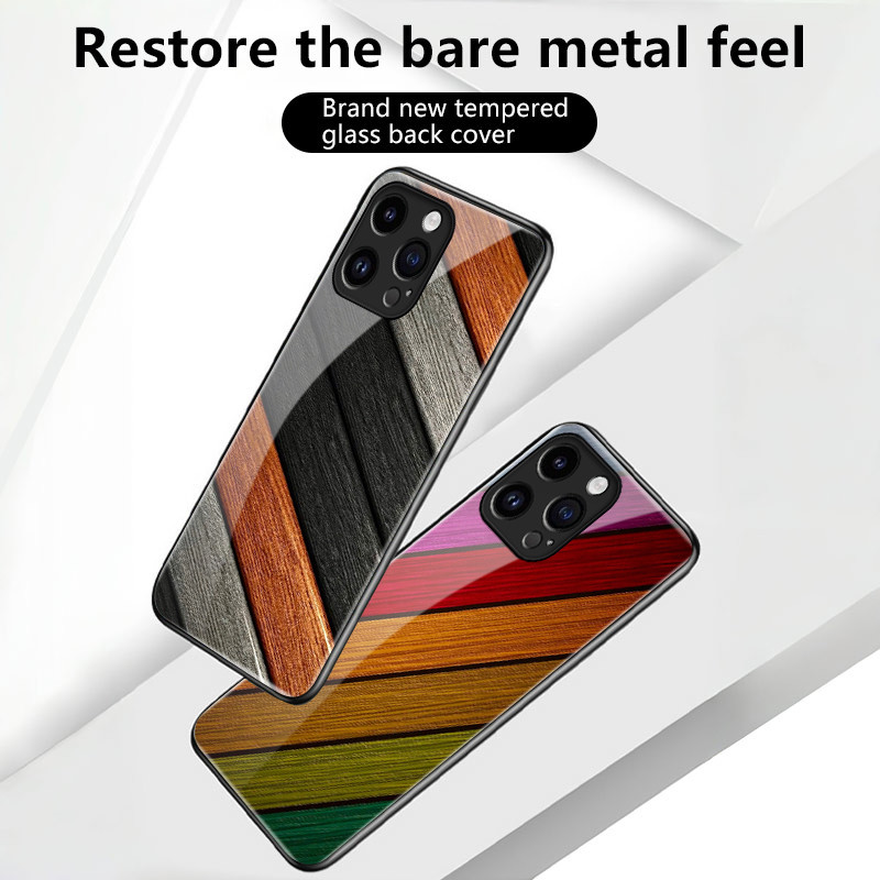 เคสสำหรับ VIVO Y15A Y15S Y15C Y01 เคสโทรศัพท์ไม้เปลือกแก้วกันกระแทก - รูปที่ 2