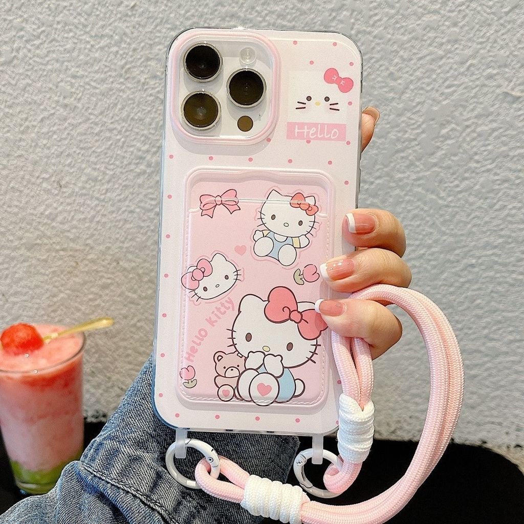 แฟนซี Hello Kitty Girl Dot Love Case Samsung A07 A17 5G A13 4G M12 A53 A54 A04S A04E A14 A25 M14 A26