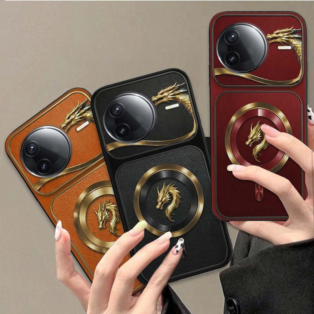 เคส Poco F7 / F7 Pro / F7 Ultra พร้อมโลโก้มังกรหรูหราวัสดุซิลิโคนยืดหยุ่น