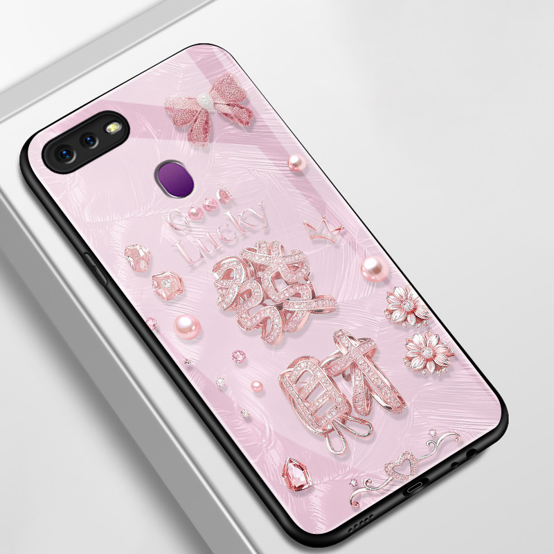เคสสำหรับ OPPO F9 Pro F7 F5 Youth A7X Realme 2 Pro เคสโทรศัพท์รวยเปลือกแก้วกันกระแทก