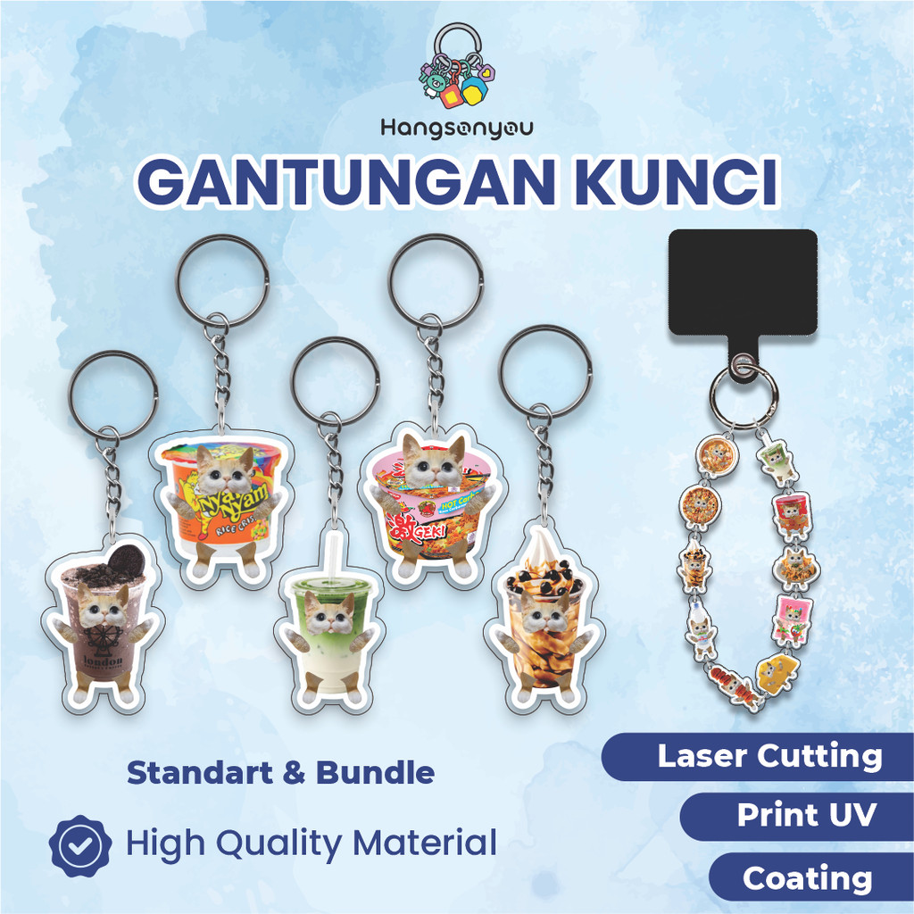 GANTUNGAN [CAT FOOD CANDY] พวงกุญแจอะคริลิก / พวงกุญแจอะคริลิก / พวงกุญแจอาหารแมว