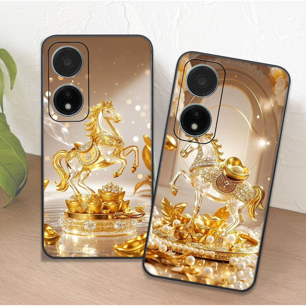 เคส Honor X5 Plus / X7b พิมพ์ลายม้าสีเหลือง เคส Clover