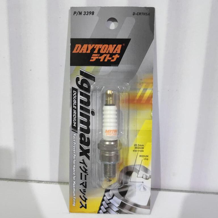 หัวเทียนรถจักรยานยนต์ Kaze CR7HSA CR6HSA 3398 Double iridium Daytona