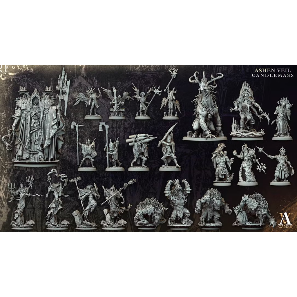 D&D Miniature 32mm - Ashen Veil - Candlemass | Resin TRPG บอร์ดเกม [Made to oder ส่งพัสดุภายใน 1-3 วัน]