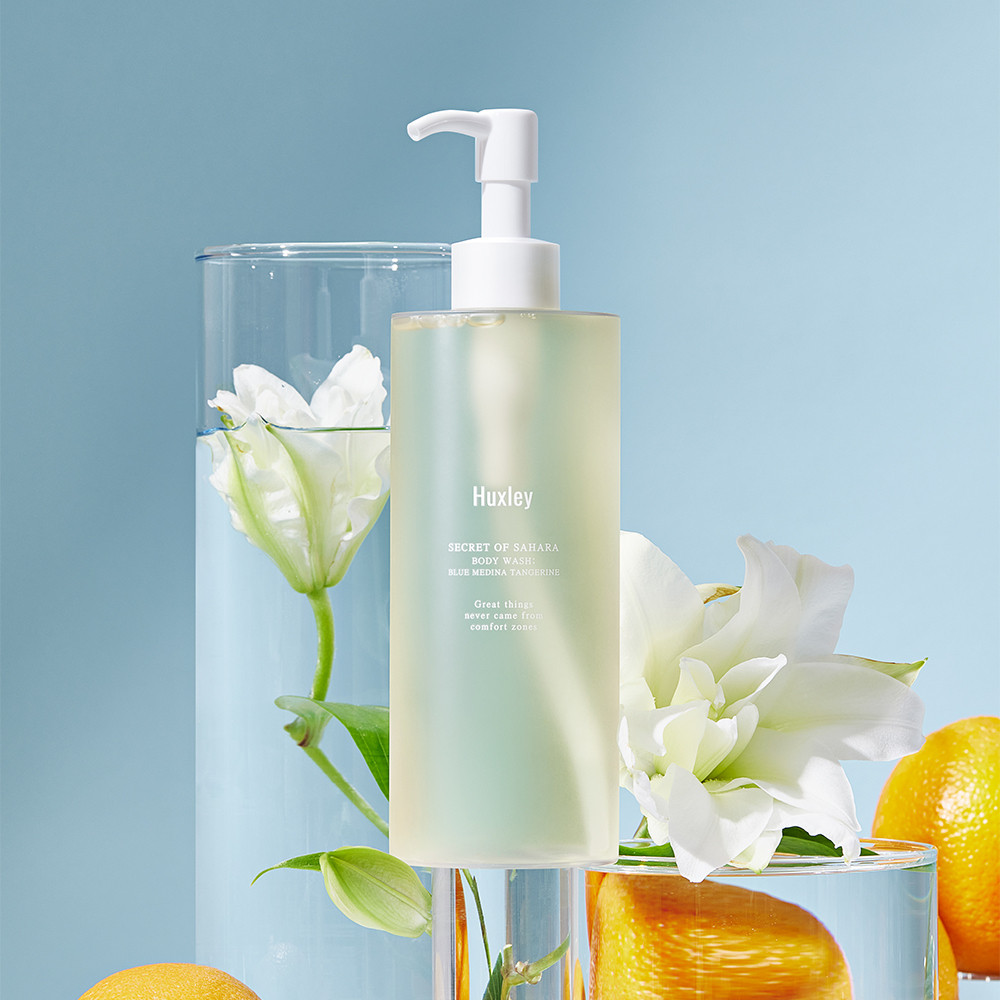 [Olive Young] Huxley Body Wash 300ml - Moroccan Gardener, Blue Medina Picker, Sunset Fog, Rose