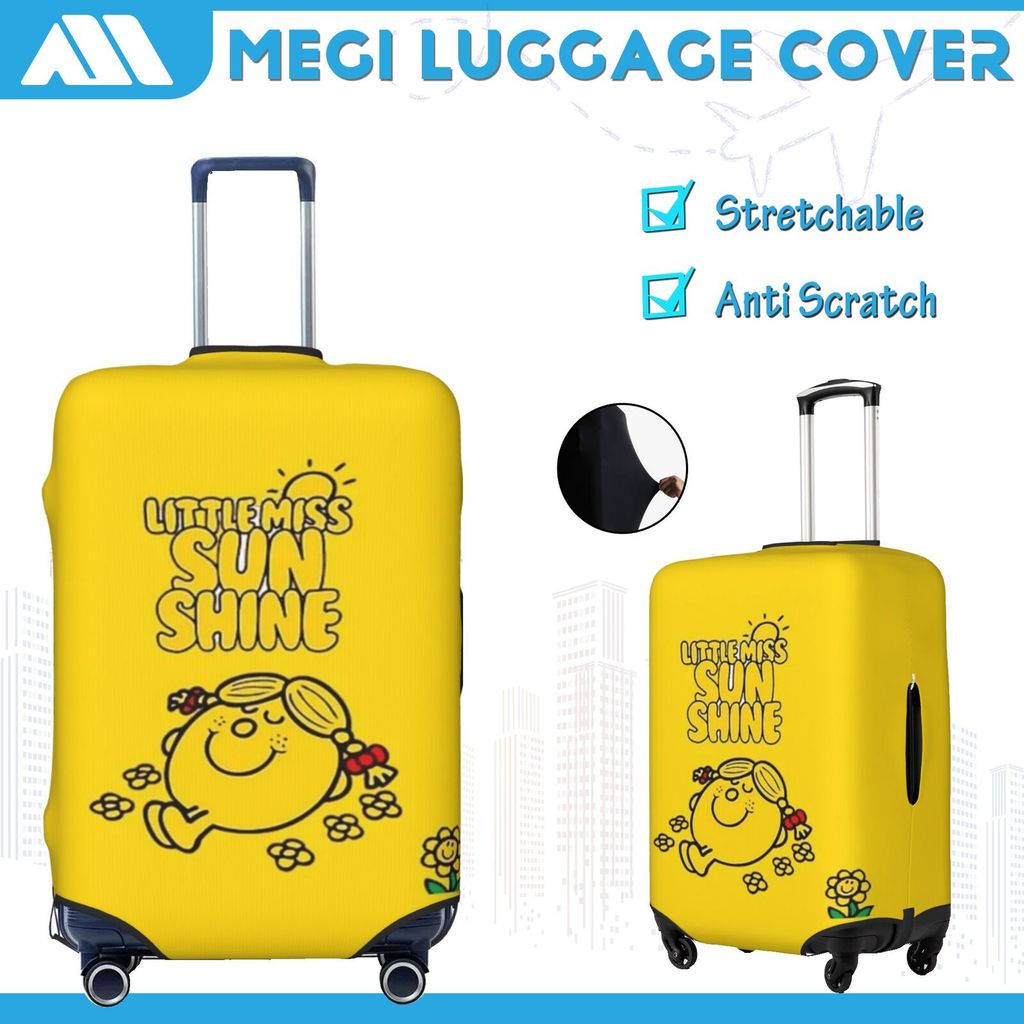 ผ้าคลุมกระเป๋าเดินทาง ผ้าสแปนเด็กซ์ แบบยืดหยุ่น ยืดหยุ่น Mr. Men & Little Miss Travel Luggage Cover 