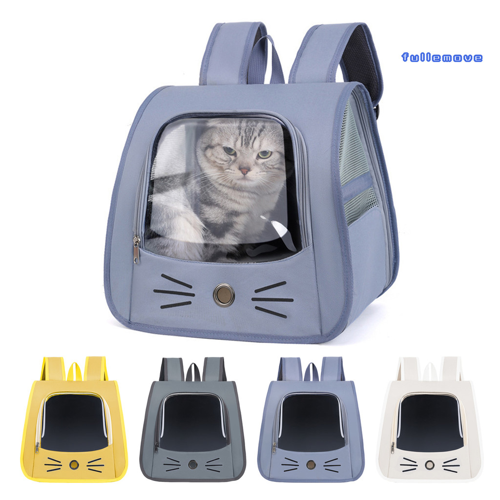 Fullemove Cat Backpack Carrier Breathable Cat Carrier Space Bubble สําหรับแมวขนาดเล็กสุนัขพับสัตว์เล