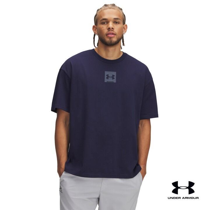 Under Armour เสื้อแขนสั้นโอเวอร์ไซส์สำหรับผู้ชาย UA Heavyweight SM Box