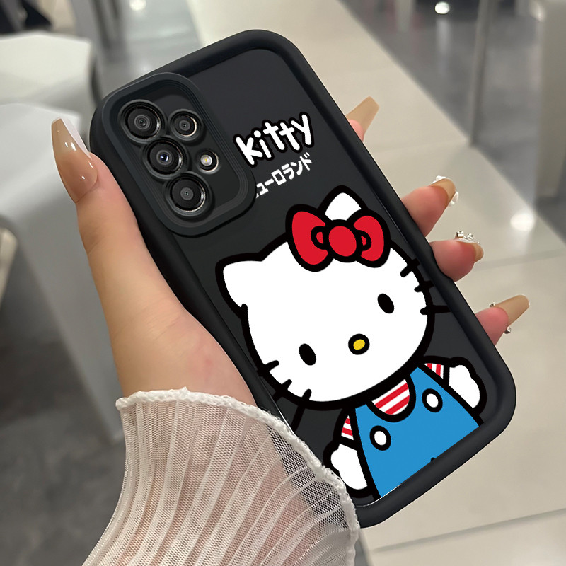 เคสสำหรับ Samsung Galaxy A33 5G A34 5G A53 5G A54 5G A23 A32 เคสโทรศัพท์แมวสามสีซิลิโคนกันกระแทก