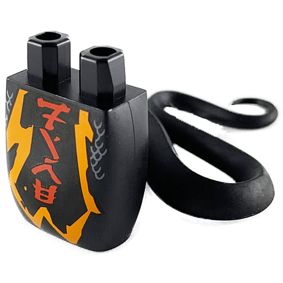 Brick2cube Part - Lower Body, Serpent with Molded Flexible Rubber (Same Color) Tail and Printed Scal