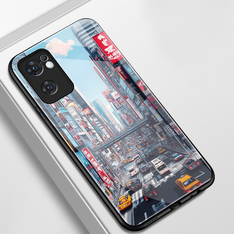 เคสสำหรับ OPPO Reno 7 5G Reno 7 Pro 5G Reno 6 5G Reno 6Z 5G เคสโทรศัพท์แบรนด์อินเทรนด์เปลือกแก้วกันกระแทก