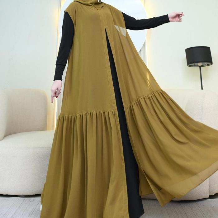 LOKAL มีจําหน่าย JILBAB LOVITA ZIPPER แบรนด์ท้องถิ่น / เสื้อกั๊ก Lovita / เสื้อกั๊กฮิญาบ / ฮิญาบด้าน