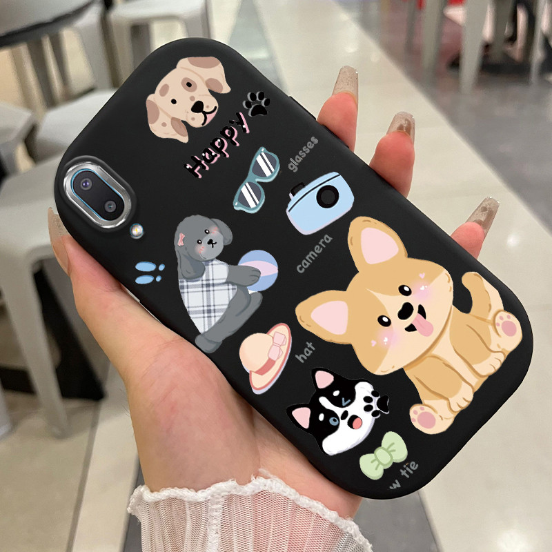 เคสสำหรับ Samsung Galaxy A02 M02 เคสโทรศัพท์หมาโชคดีกันกระแทกกลมและอ้วน - รูปที่ 2