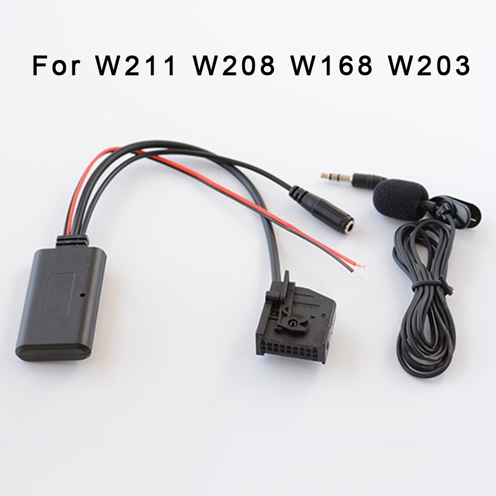 [SF3] สําหรับ Benz W211 W208 W168 W203 ไมโครโฟนแฮนด์ฟรีอะแดปเตอร์สาย AUX