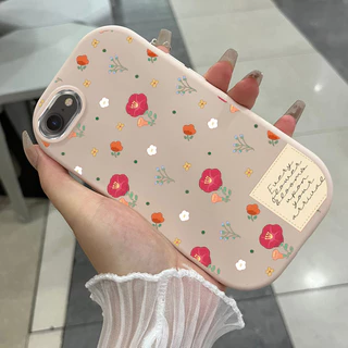 เคสสำหรับ iPhone 6 Plus 6s Plus 7 Plus 8 Plus X Xs Max Xr 11 Pro Max เคสโทรศัพท์ดอกไม้เชอร์รีกันกระแทกกลมและอ้วน