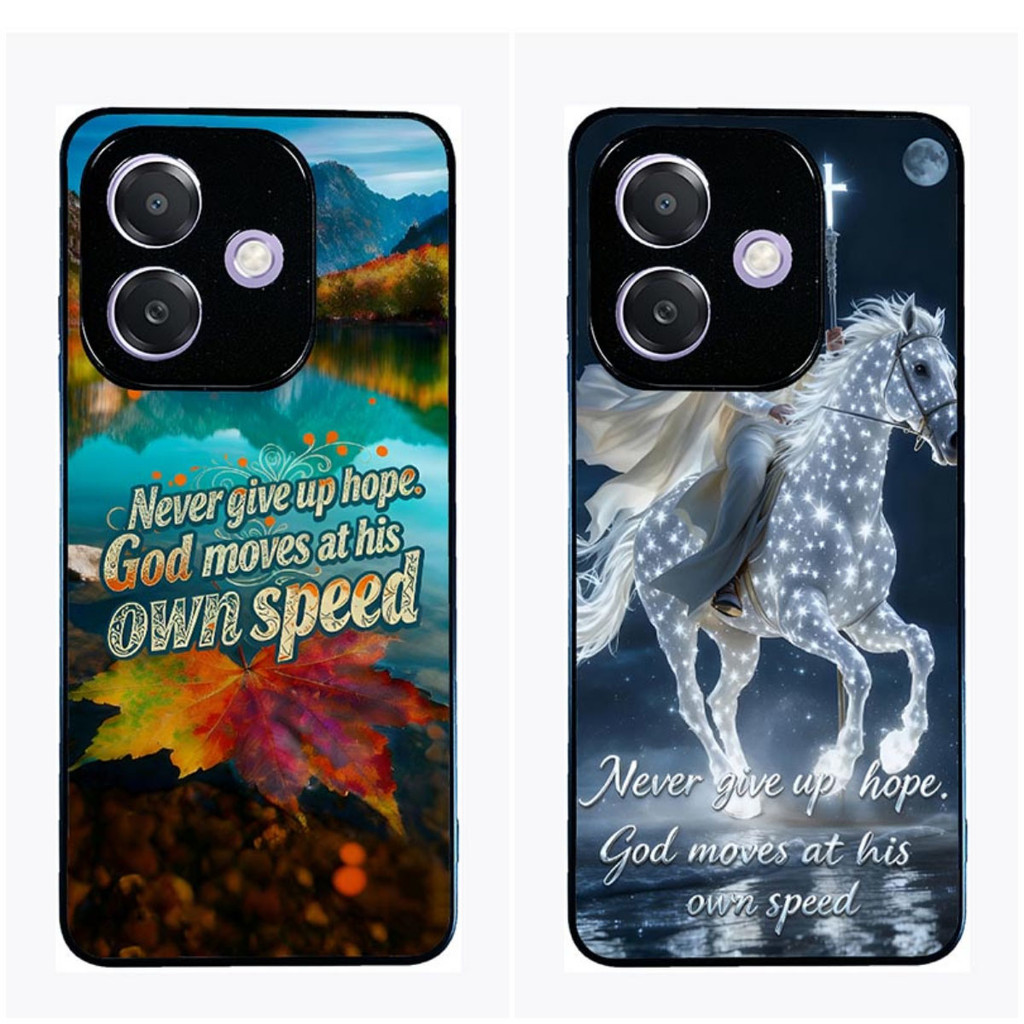 เคสโทรศัพท์สําหรับ OPPO A5i A3X 4G 5G Bible verse ไม่เคยให้หวังว่าความงามการป้องกันสีดํา