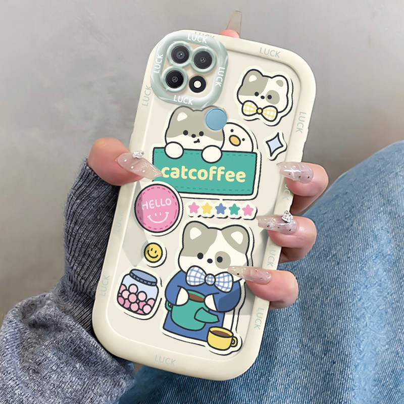 เคสสำหรับ OPPO A15 A15s A35 4G เคสโทรศัพท์สัตว์น่ารักซิลิโคนกันกระแทก