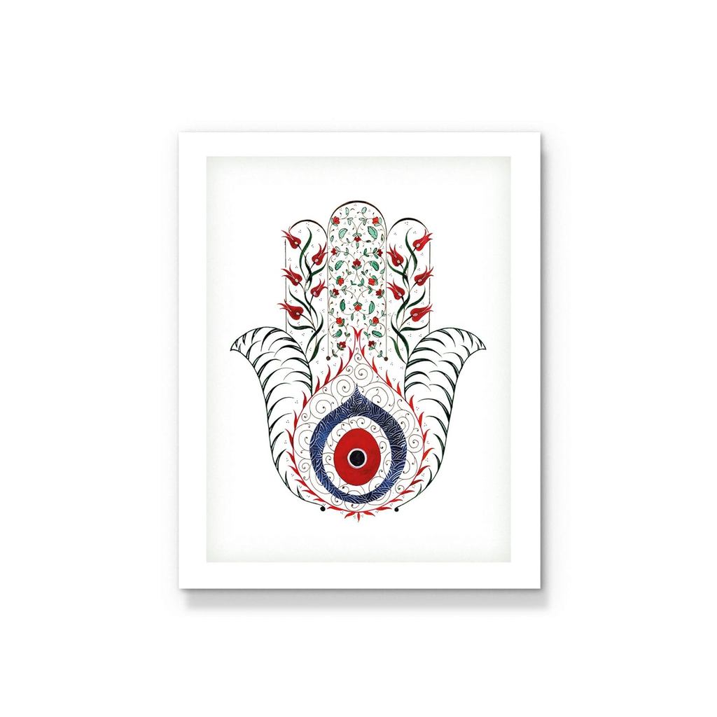 ของ Fatima Wall Art Evil Eye Wall Decor X Unframed Bohemian Decor Blue Art พิมพ์สมาธิ Zen Wall Art พ